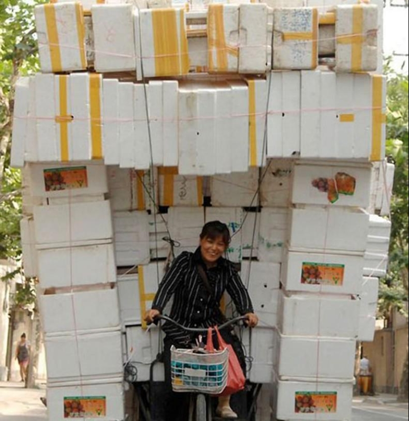 Transporte sobrecargado en China