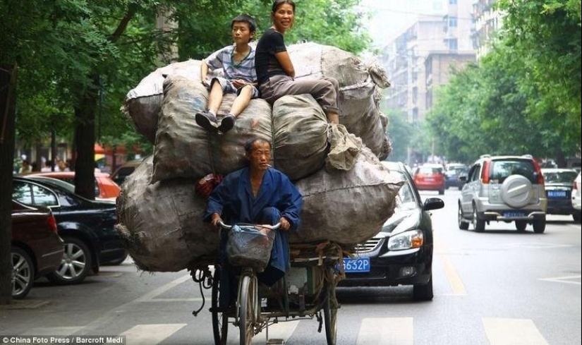 Transporte sobrecargado en China