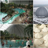 Tropical island under the dome