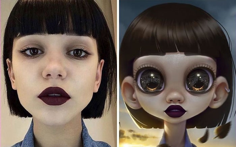 Un amante de Disney y Pixar convierte retratos de gente común en dibujos animados, ¡y es increíble!