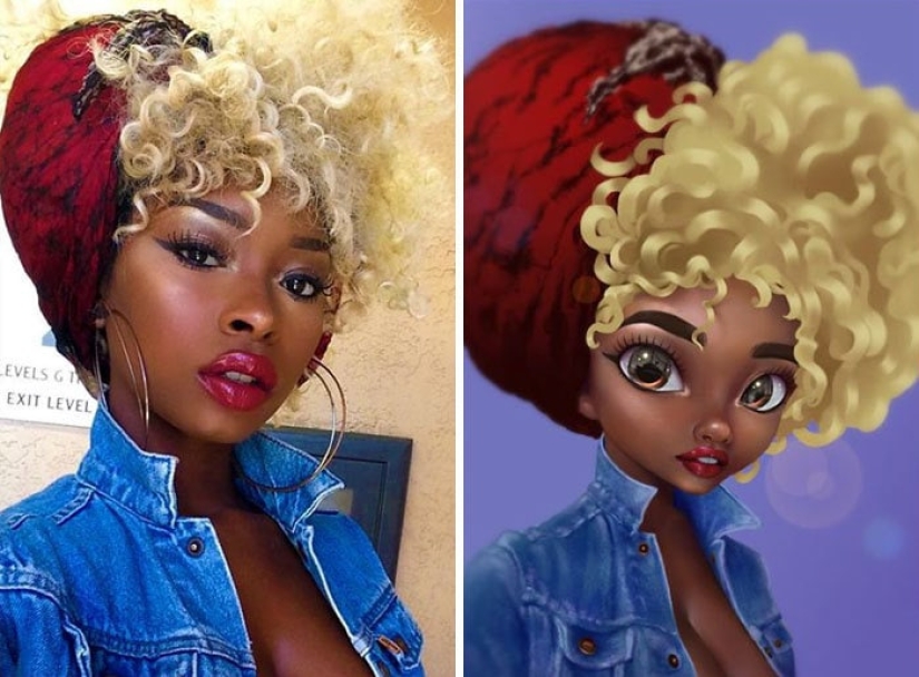 Un amante de Disney y Pixar convierte retratos de gente común en dibujos animados, ¡y es increíble!
