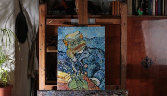 Un artista de San Petersburgo hizo de Pepe la rana el héroe de las pinturas clásicas Un artista de San Petersburgo hizo de Pepe la rana el héroe de las pinturas clásicas