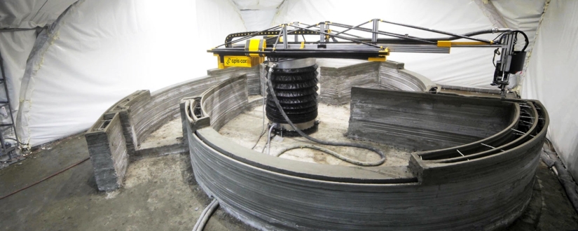 Una empresa rusa construyó un edificio residencial con una impresora 3D en 24 horas