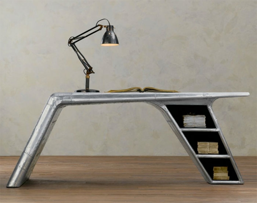 Under the wing of an airplane: fantastic furniture made from old airplane parts Under the wing of an airplane: fantastic furniture made from old airplane parts