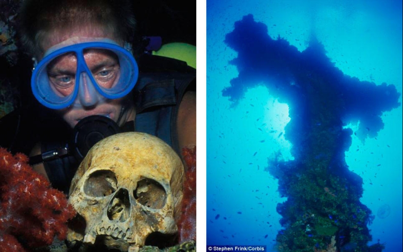 Underwater graveyard of ships Underwater graveyard of ships