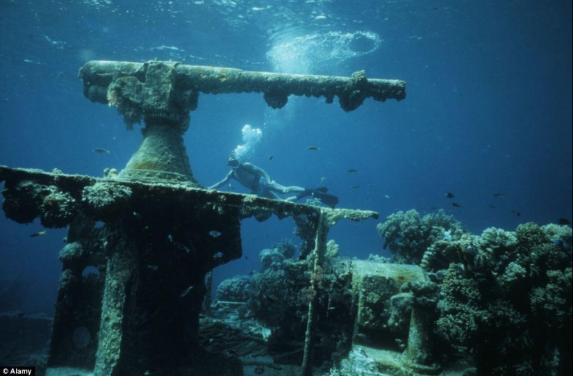 Underwater graveyard of ships Underwater graveyard of ships