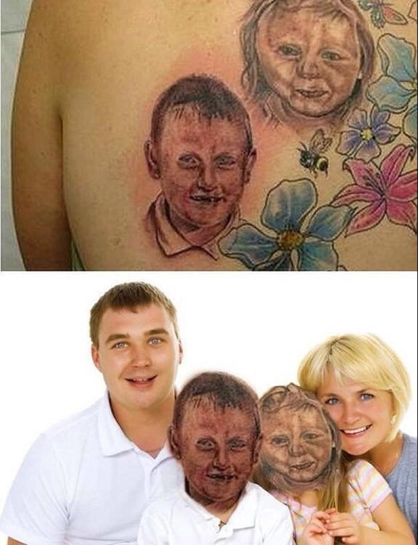 Unreal tattoos of real people and animals Unreal tattoos of real people and animals