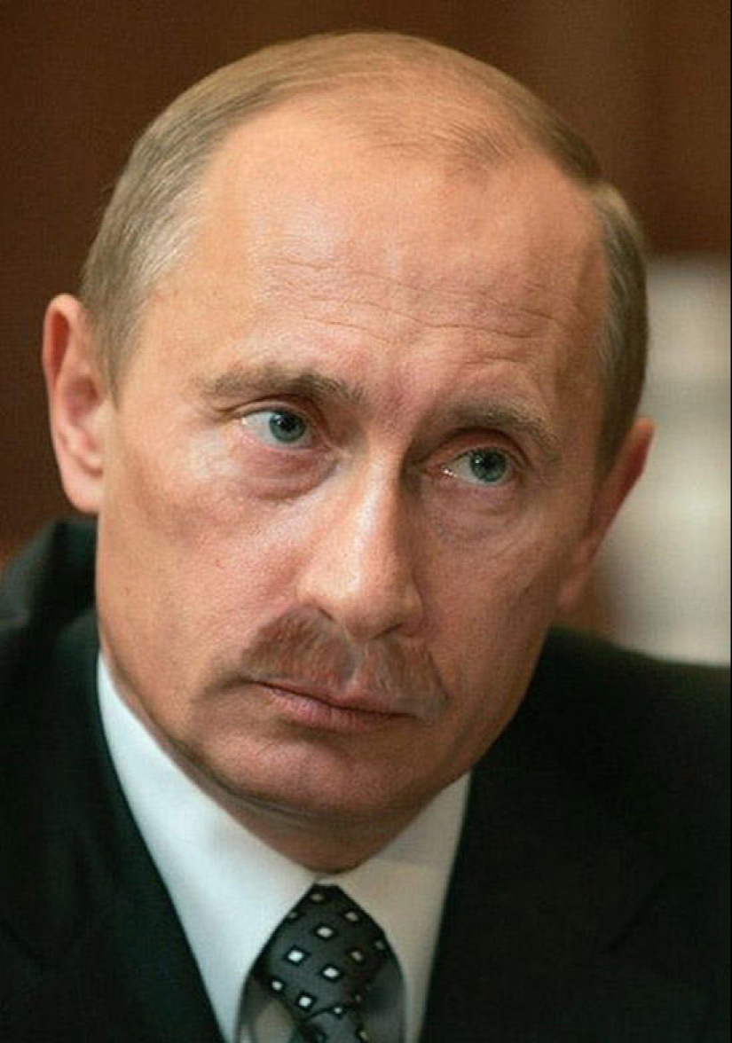 Unusual mustache fan site for Putin
