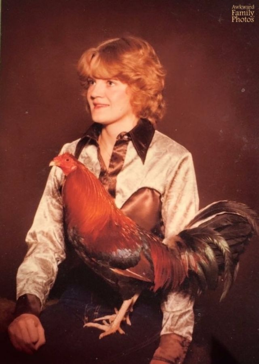 Very strange family photos with pets