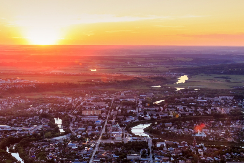 View from the basket: "Heavenly Fair of the Urals" in the Perm Region View from the basket: "Heavenly Fair of the Urals" in the Perm Region