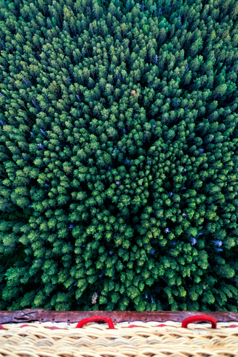 View from the basket: "Heavenly Fair of the Urals" in the Perm Region View from the basket: "Heavenly Fair of the Urals" in the Perm Region