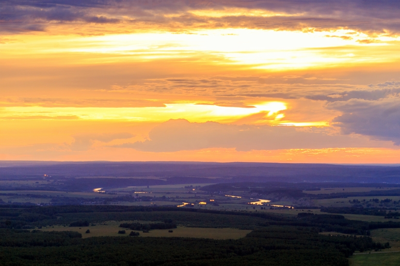 View from the basket: "Heavenly Fair of the Urals" in the Perm Region View from the basket: "Heavenly Fair of the Urals" in the Perm Region
