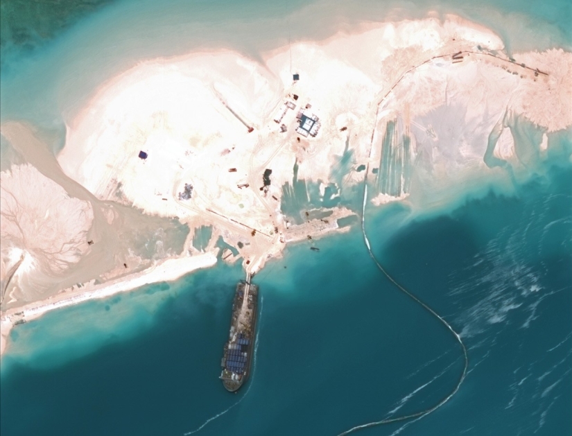 Vista desde el cielo: cómo los chinos están construyendo islas en el territorio en disputa Vista desde el cielo: cómo los chinos están construyendo islas en el territorio en disputa