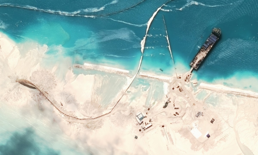 Vista desde el cielo: cómo los chinos están construyendo islas en el territorio en disputa Vista desde el cielo: cómo los chinos están construyendo islas en el territorio en disputa