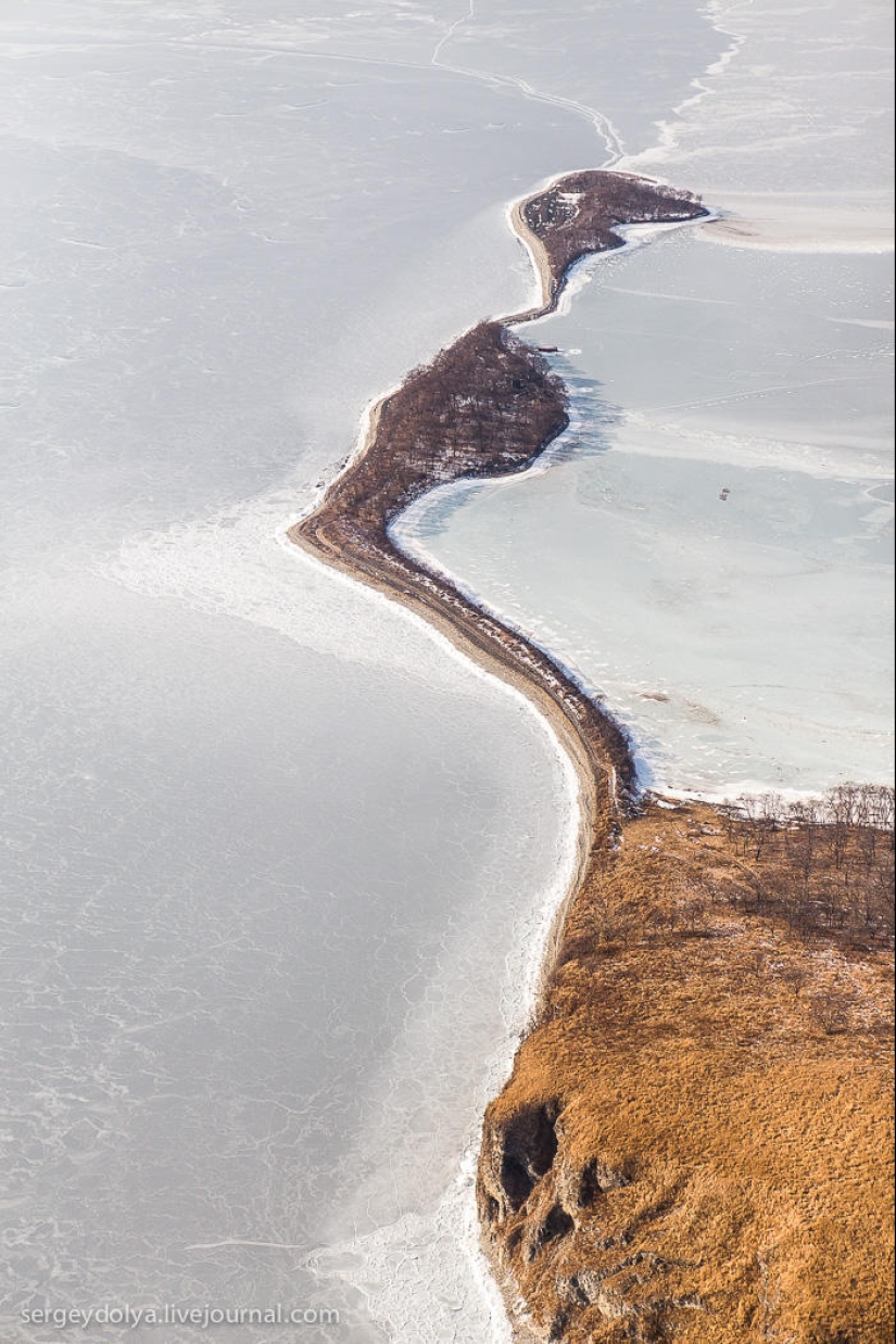 Vladivostok, Russian island and the coast from a helicopter Vladivostok, Russian island and the coast from a helicopter