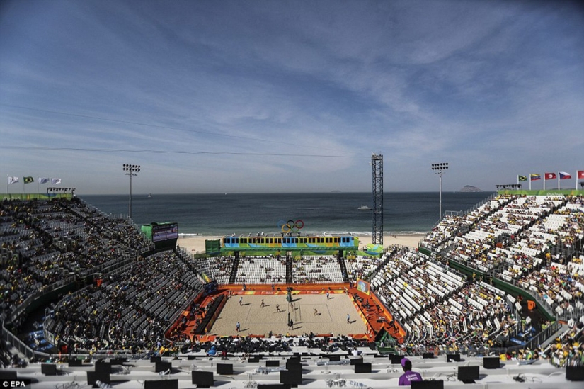 Voleibol de playa femenino caliente en los Juegos Olímpicos de Río de Janeiro