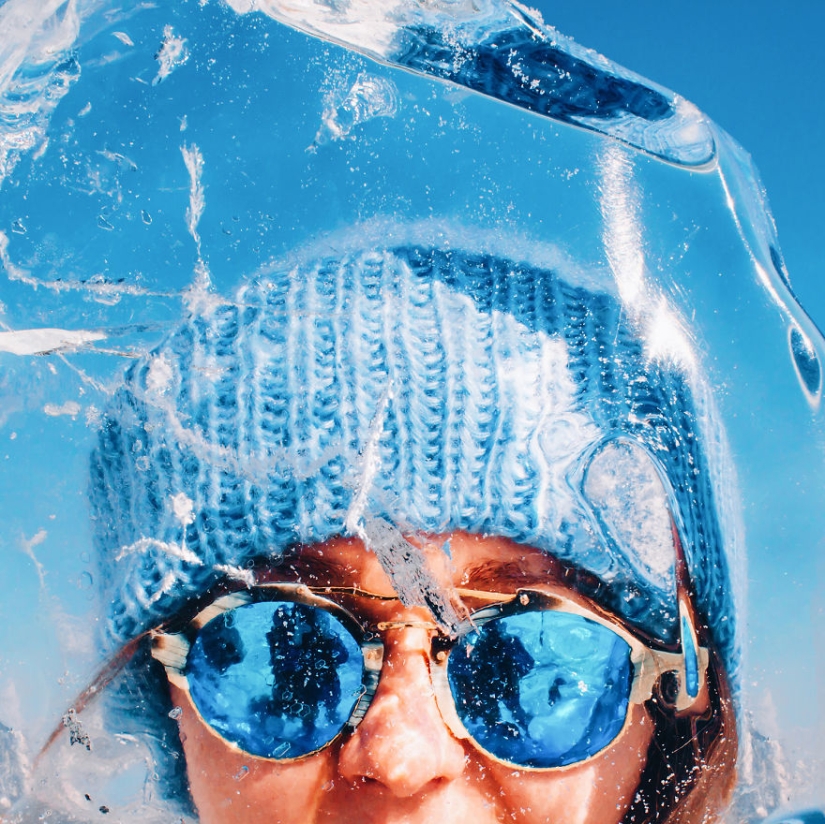 Walk on the frozen Baikal