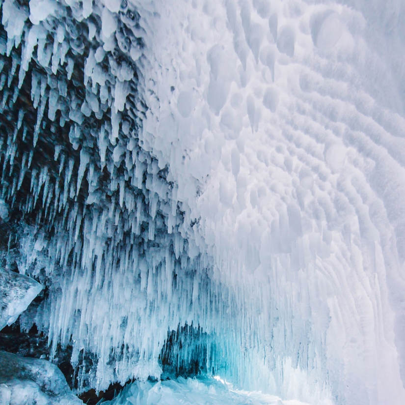 Walk on the frozen Baikal