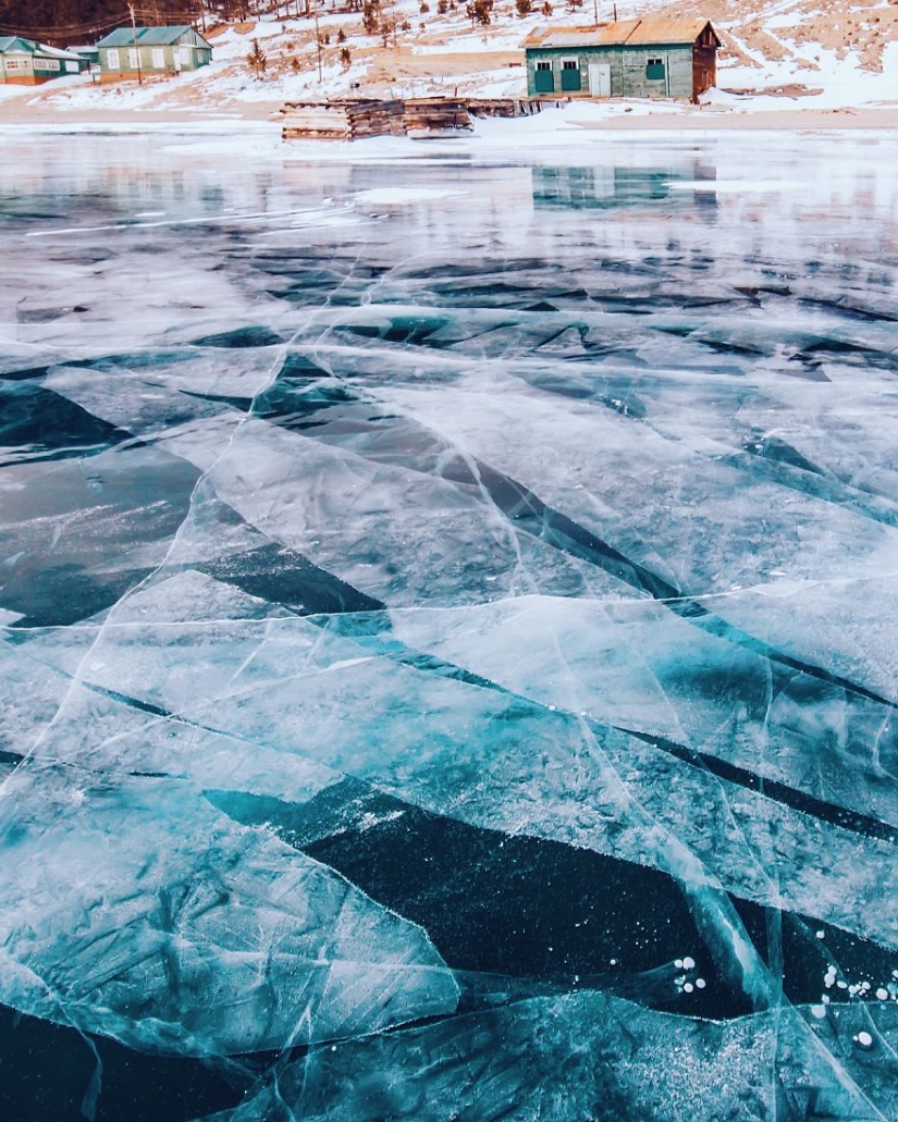 Walk on the frozen Baikal