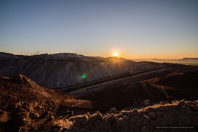 Waste heaps. Soligorsk mountains. Space landscapes of Belarus Waste heaps. Soligorsk mountains. Space landscapes of Belarus