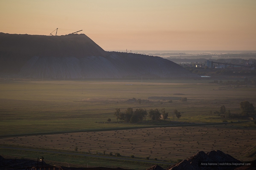 Waste heaps. Soligorsk mountains. Space landscapes of Belarus Waste heaps. Soligorsk mountains. Space landscapes of Belarus