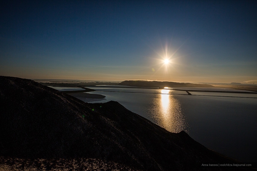 Waste heaps. Soligorsk mountains. Space landscapes of Belarus Waste heaps. Soligorsk mountains. Space landscapes of Belarus
