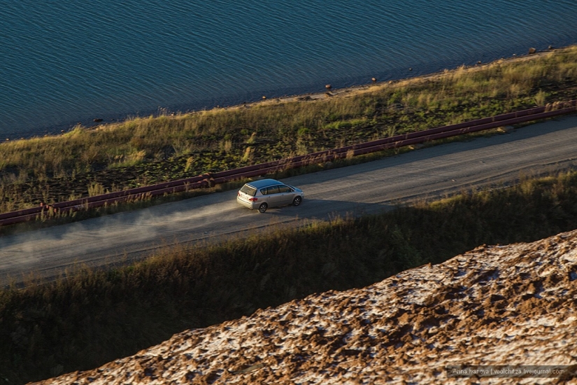 Waste heaps. Soligorsk mountains. Space landscapes of Belarus Waste heaps. Soligorsk mountains. Space landscapes of Belarus