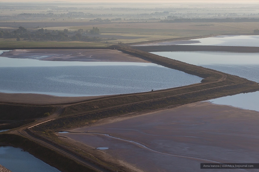 Waste heaps. Soligorsk mountains. Space landscapes of Belarus Waste heaps. Soligorsk mountains. Space landscapes of Belarus