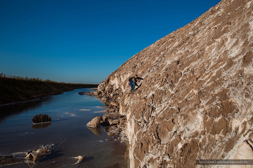 Waste heaps. Soligorsk mountains. Space landscapes of Belarus Waste heaps. Soligorsk mountains. Space landscapes of Belarus