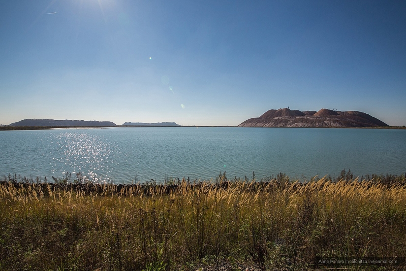 Waste heaps. Soligorsk mountains. Space landscapes of Belarus Waste heaps. Soligorsk mountains. Space landscapes of Belarus