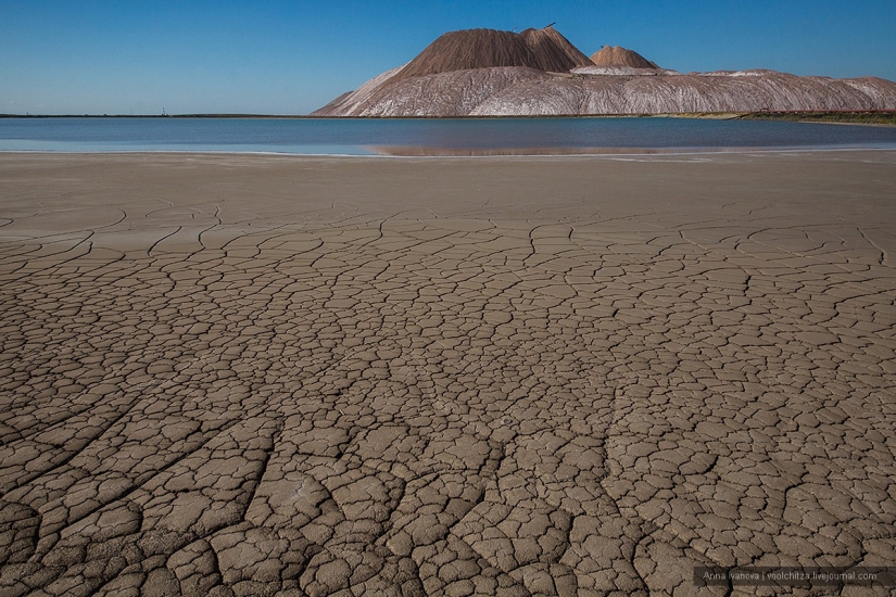 Waste heaps. Soligorsk mountains. Space landscapes of Belarus Waste heaps. Soligorsk mountains. Space landscapes of Belarus