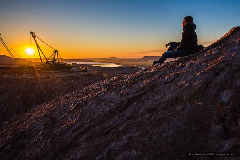 Waste heaps. Soligorsk mountains. Space landscapes of Belarus Waste heaps. Soligorsk mountains. Space landscapes of Belarus
