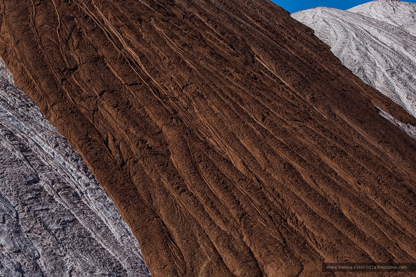 Waste heaps. Soligorsk mountains. Space landscapes of Belarus Waste heaps. Soligorsk mountains. Space landscapes of Belarus