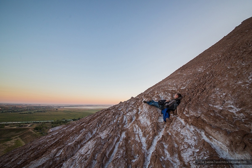 Waste heaps. Soligorsk mountains. Space landscapes of Belarus Waste heaps. Soligorsk mountains. Space landscapes of Belarus