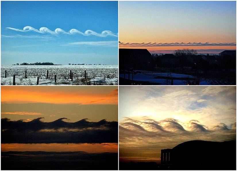 Wave-like Kelvin-Helmholtz clouds