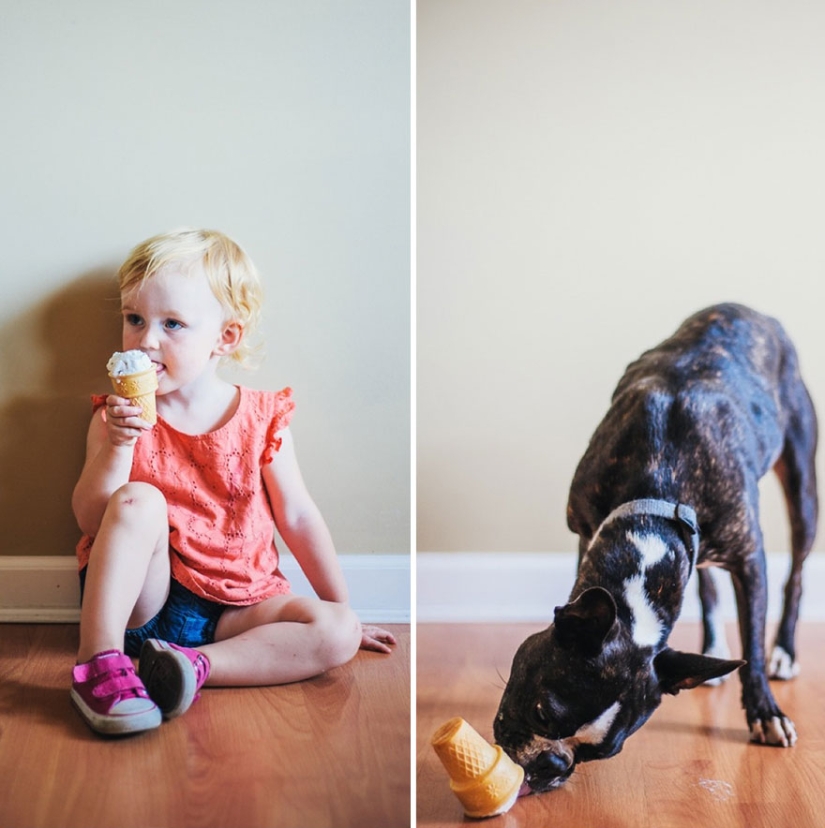 Well, a very sweet couple in a funny family photo project by Jesse Holland