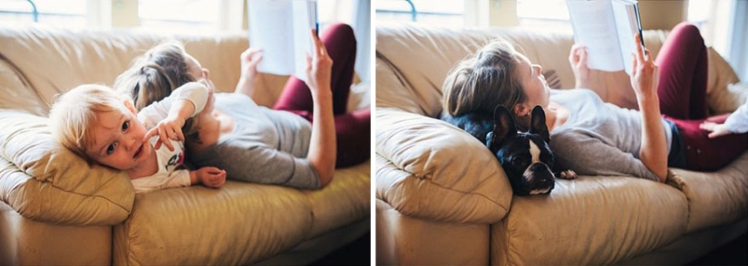Well, a very sweet couple in a funny family photo project by Jesse Holland