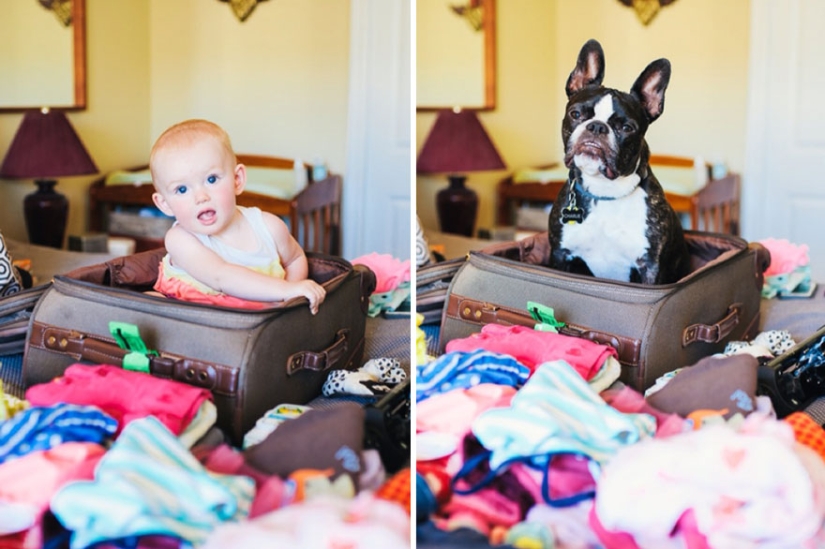 Well, a very sweet couple in a funny family photo project by Jesse Holland