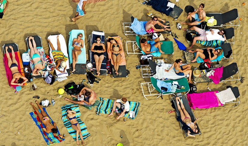 What beach Holland looks like from a bird&#39;s eye view
