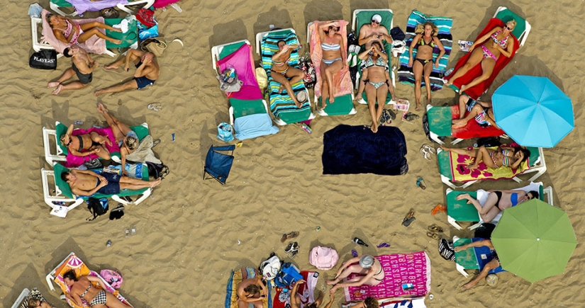 What beach Holland looks like from a bird&#39;s eye view