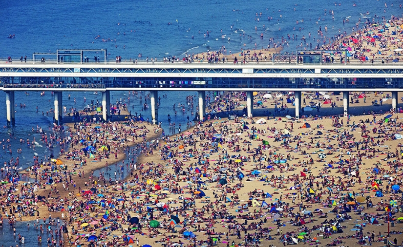 What beach Holland looks like from a bird&#39;s eye view