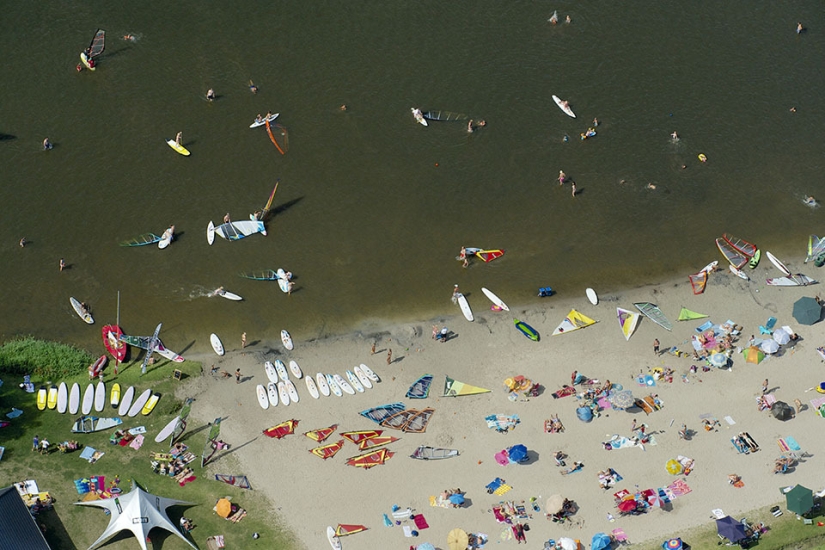 What beach Holland looks like from a bird&#39;s eye view