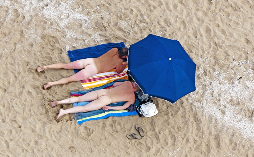 What beach Holland looks like from a bird&#39;s eye view
