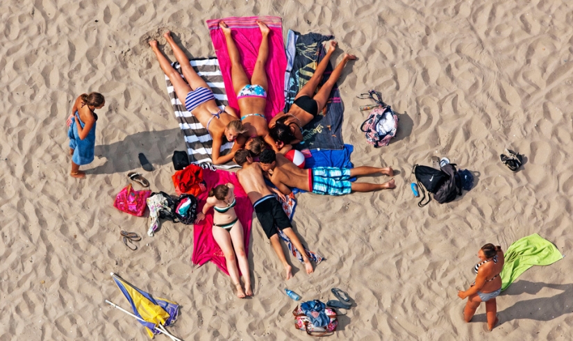 What beach Holland looks like from a bird&#39;s eye view