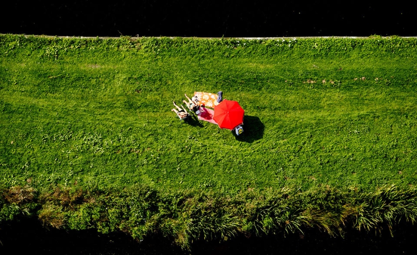 What beach Holland looks like from a bird&#39;s eye view