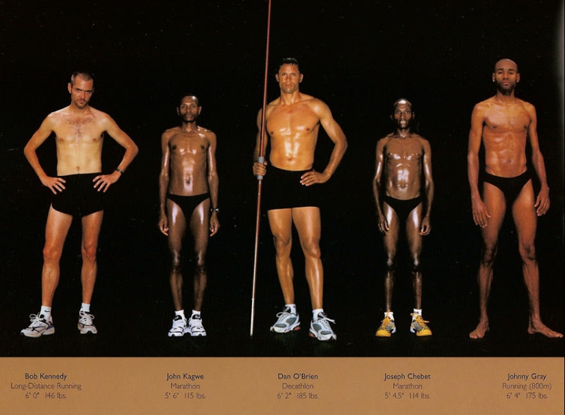 What do athletes&#39; bodies look like?