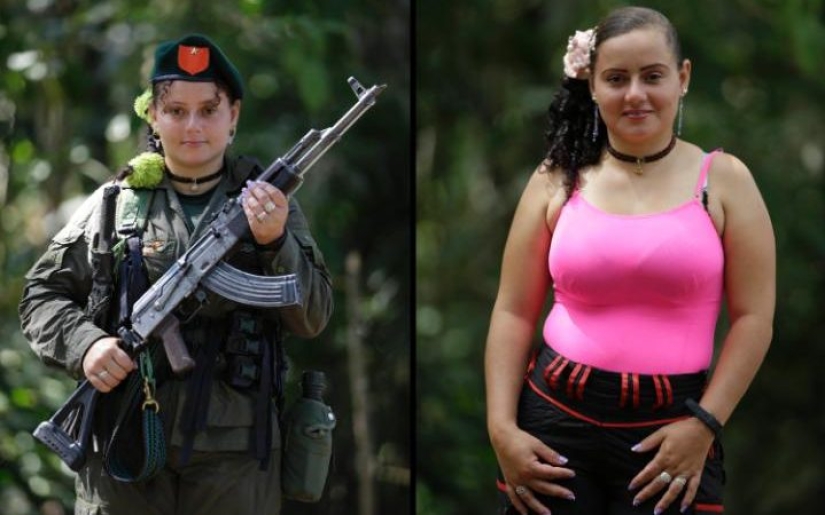 What do the girls who have been serving since adolescence in the rebel group of Colombia look like What do the girls who have been serving since adolescence in the rebel group of Colombia look like