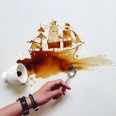 When spilled coffee becomes art