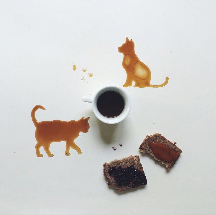 When spilled coffee becomes art