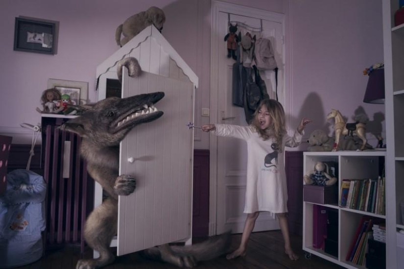 Who is the boss in the house - a funny photo project about children and monsters
